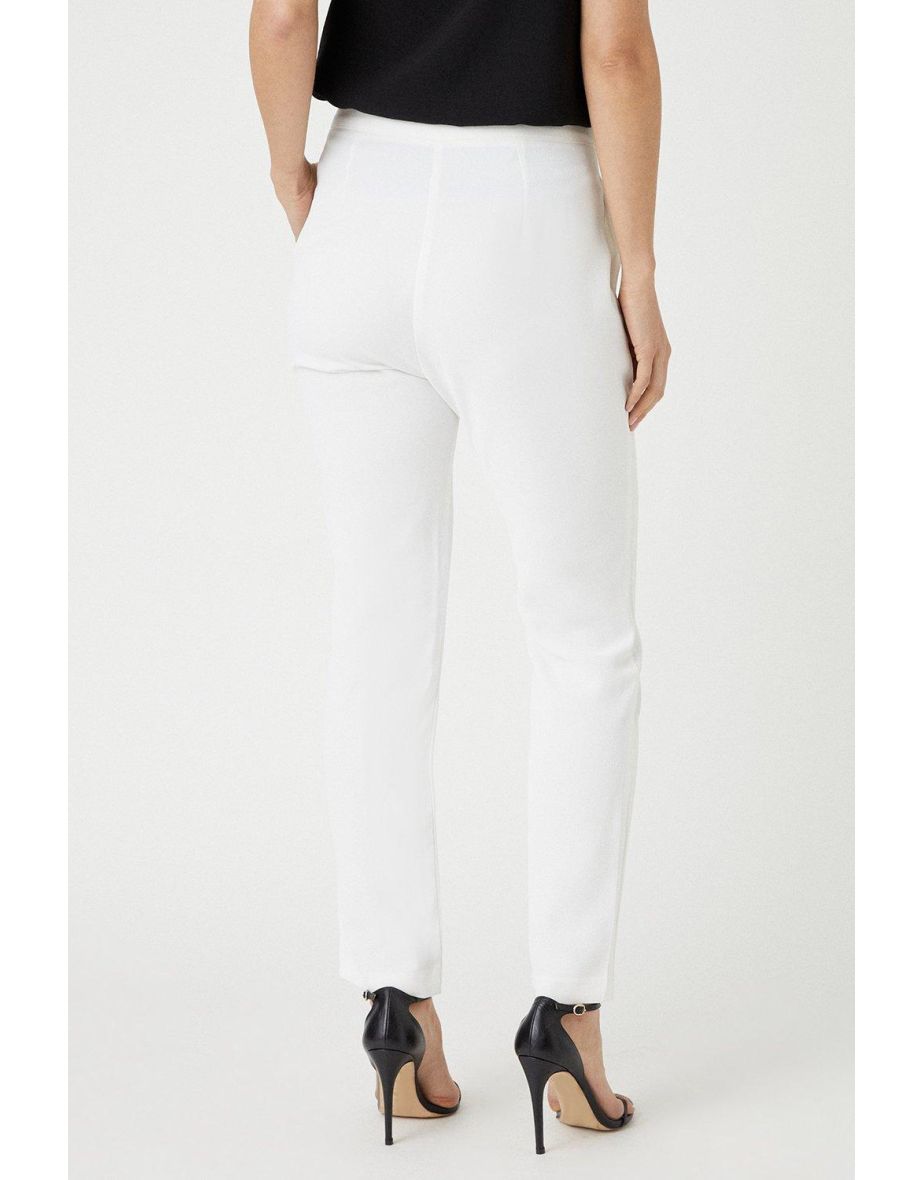 White Tapered Trousers - 2