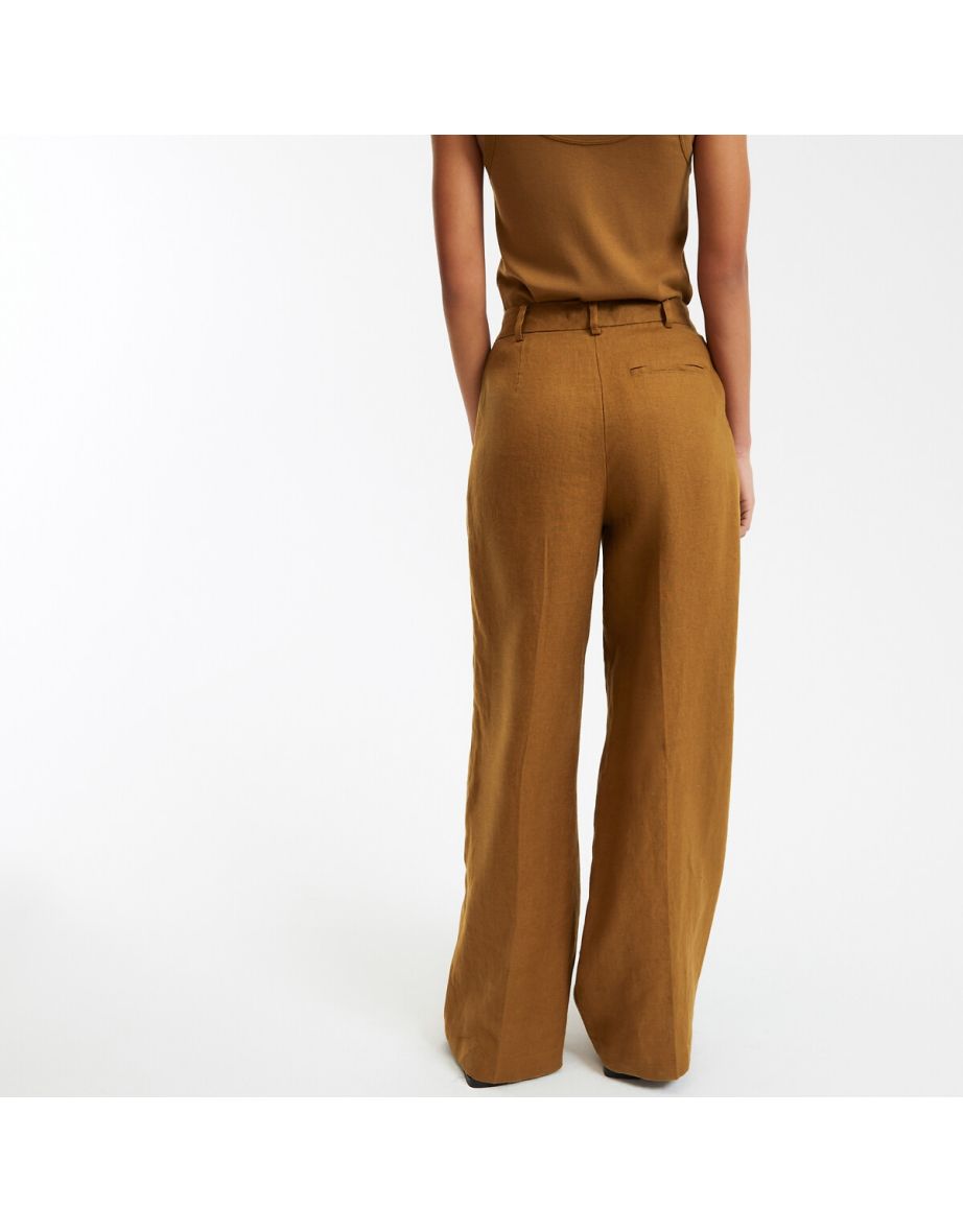 Signatures Josepha Wide Leg Trousers in Linen - 3