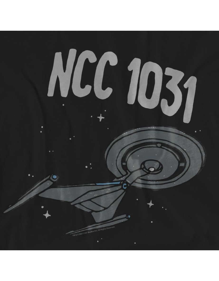 Star Trek Unisex Adult The Crossfield Class T-Shirt - Black - 3