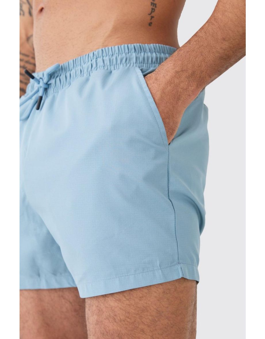 Short Length Ripstop Swim Short - slate blue - 2