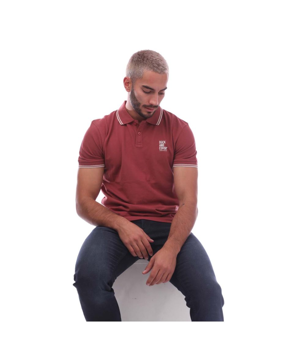 Men's Duck and Cover Sameer Polo Shirt in Red - 3
