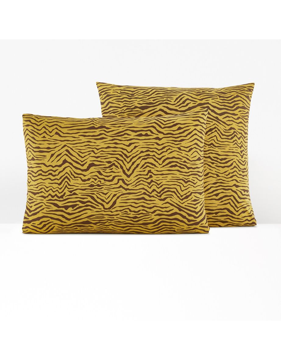 Barsony Abstract Zebra 100% Washed Cotton Pillowcase
