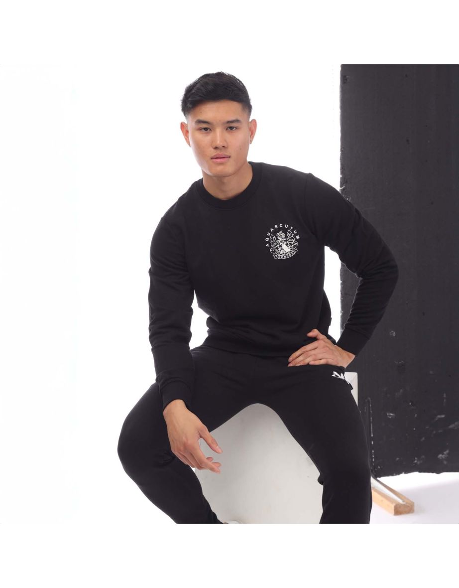 Men's Aquascutum Roundneck Sweatshirt in Black - 3