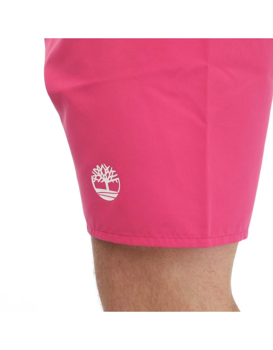 Men's Timberland Sunapee Lake Solid Swim Shorts in Red - 4