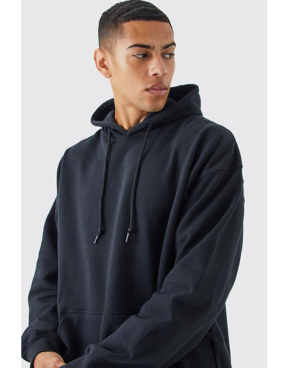 Oversized Man Y2k Back Print Hoodie - black - 2