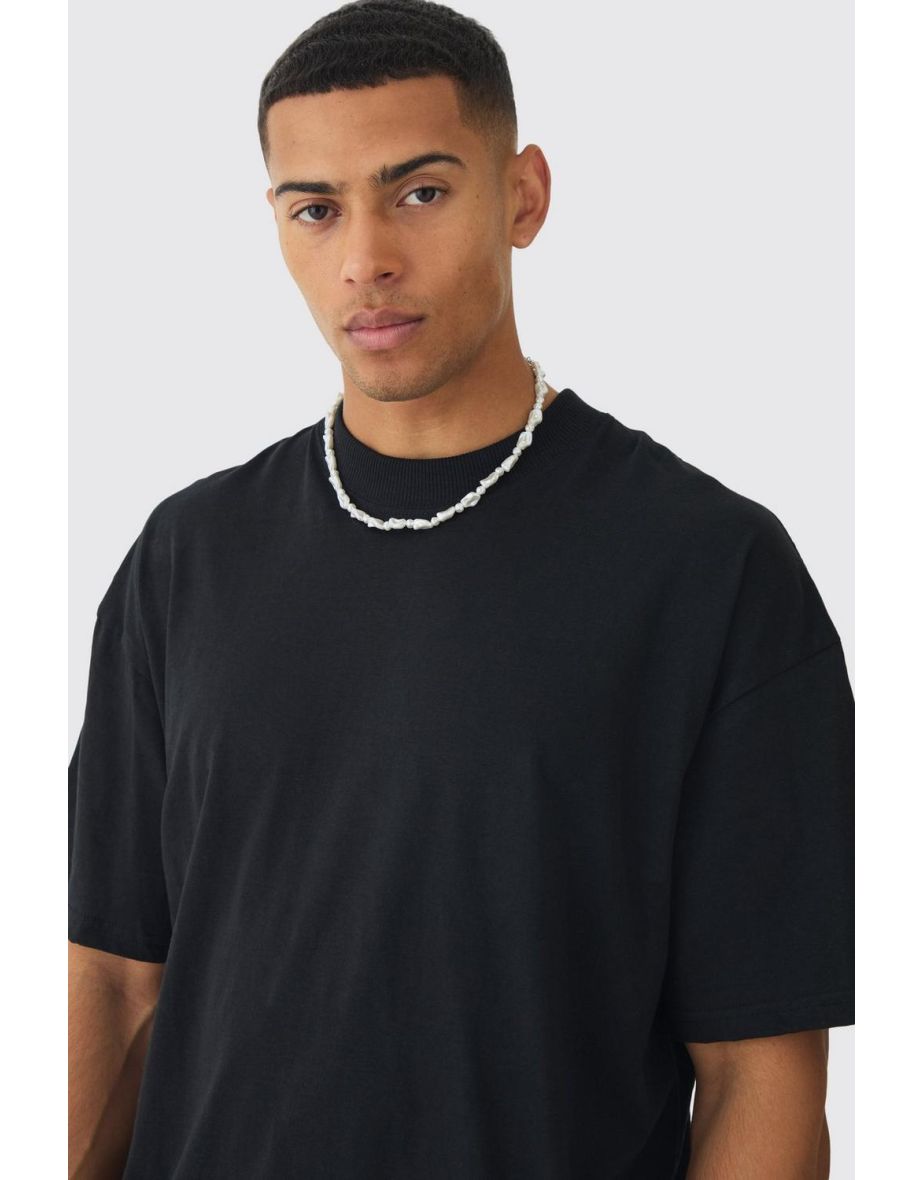 Oversized Extended Neck Lucid Dreams T-shirt - black