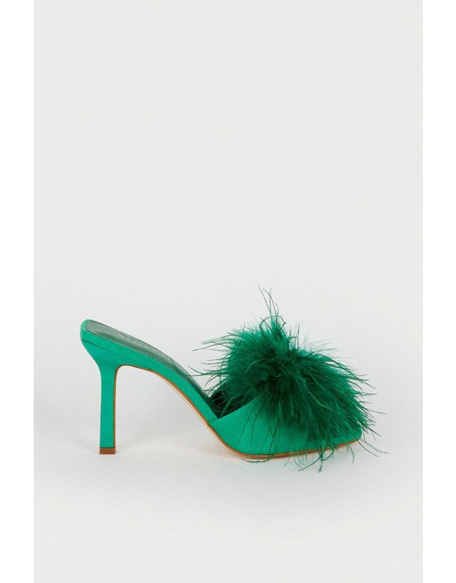 Feather hot sale mules heels