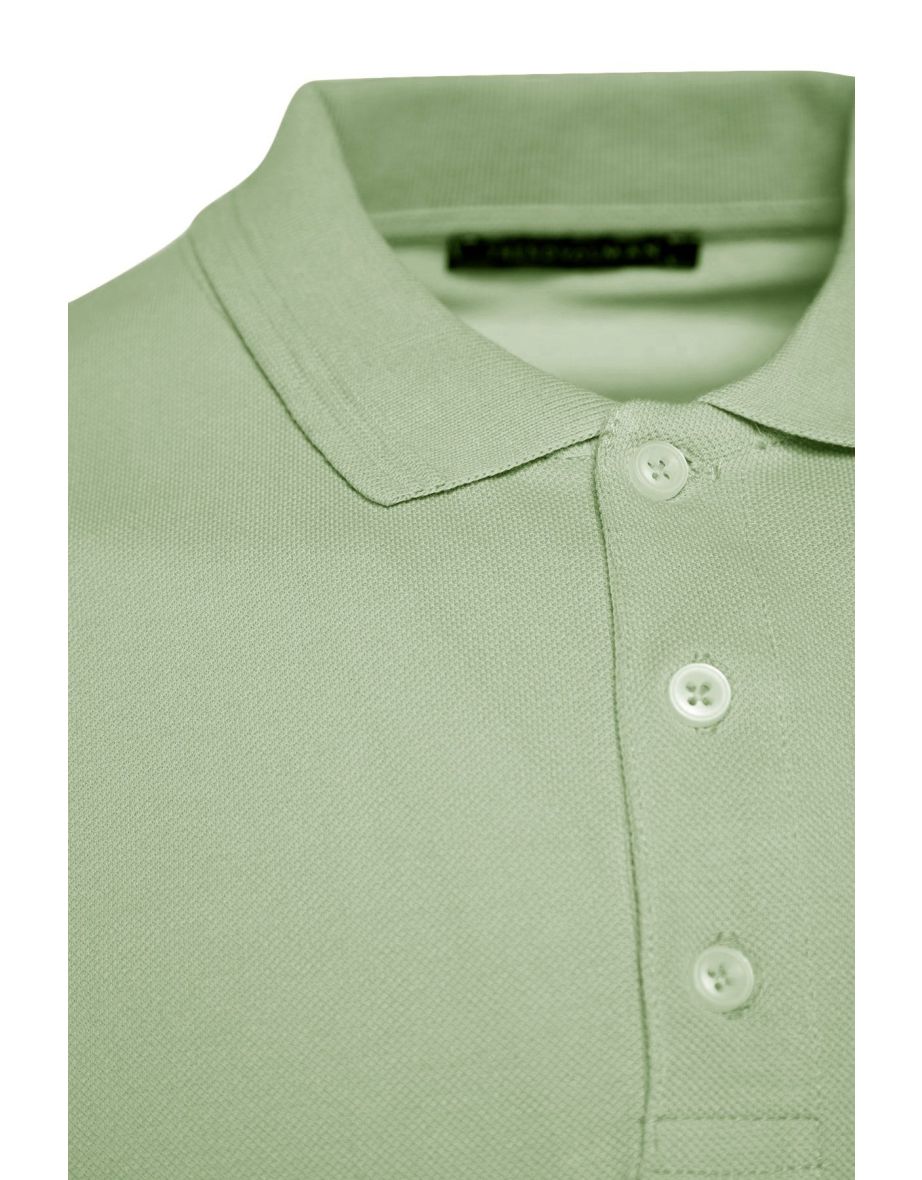 Mint Slim/Narrow Cut Basic 100% Cotton Polo Neck T-shirt - 8