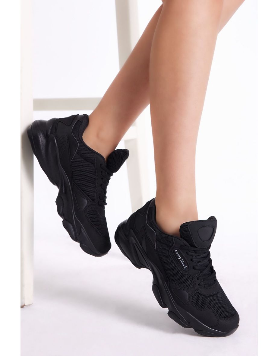 Unisex Black Black Sneakers Zhr - 2