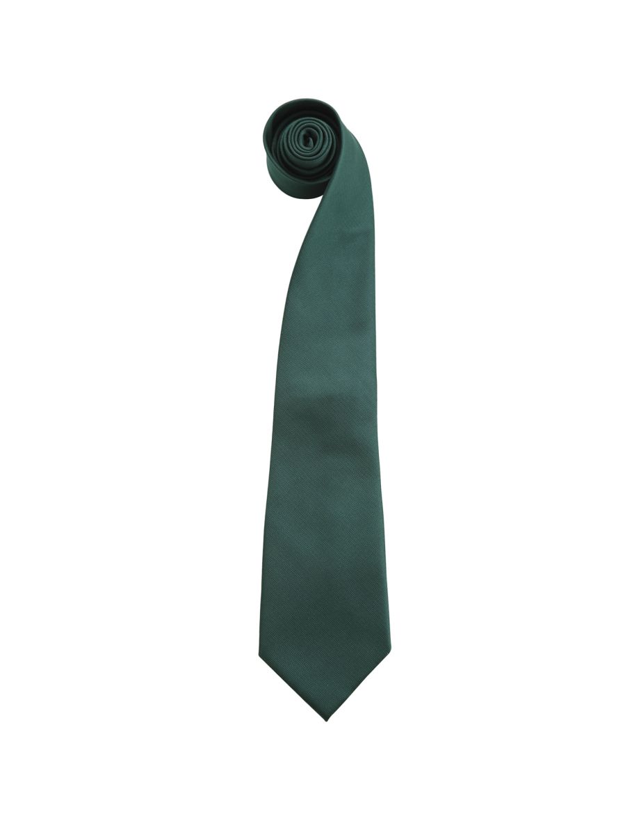Premier Mens Fashion ”Colours” Work Clip On Tie (Pack of 2) - Bottle