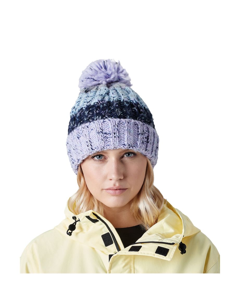 Beechfield Unisex Adults Corkscrew Knitted Pom Pom Beanie Hat - Lavender Fizz - 2
