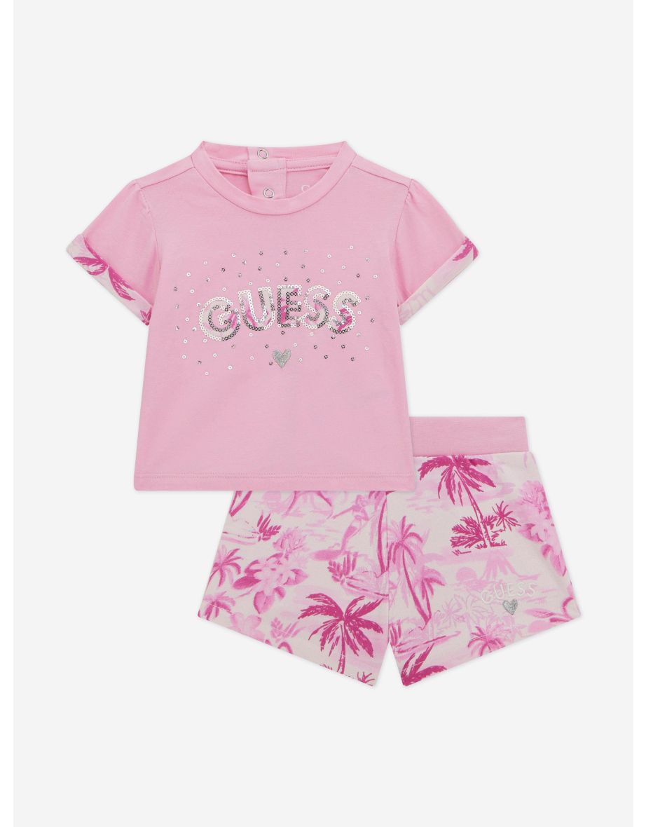 Baby Girls Short Set in Pink