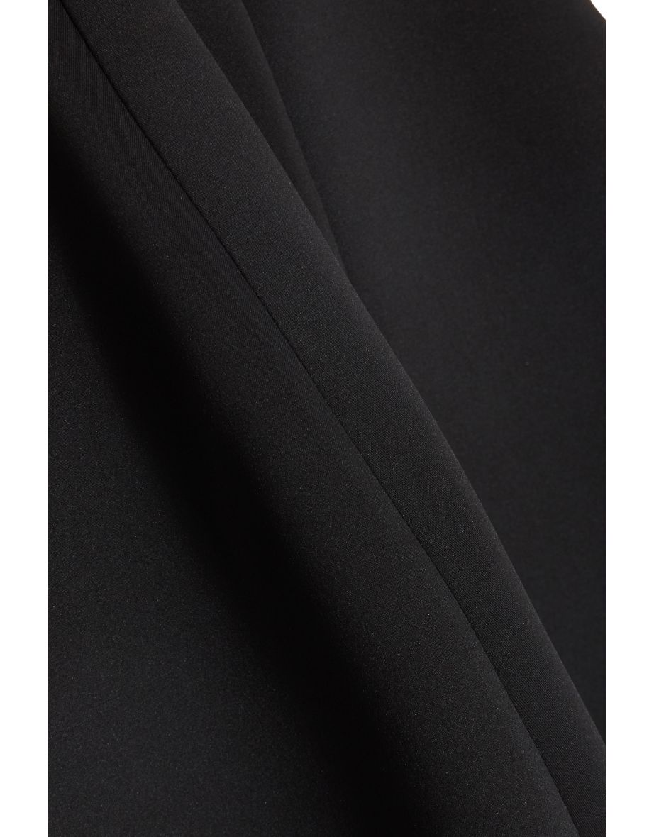 Black Halter Neck Skater Dress - 5