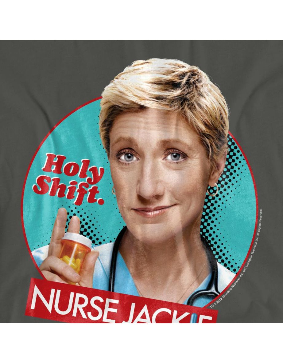 Nurse Jackie Unisex Adult Holy Shift T-Shirt - Charcoal - 3