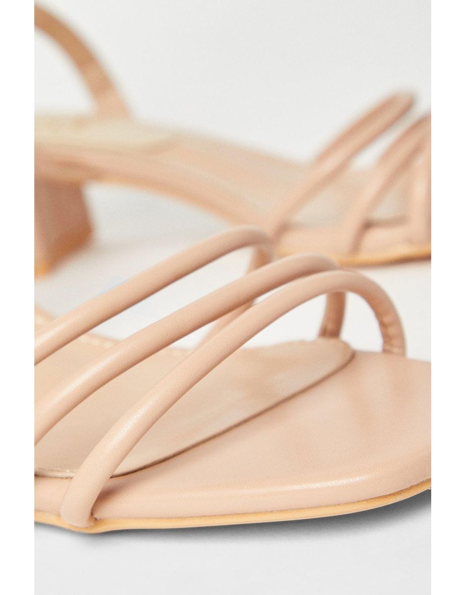Selma Spaghetti Strap Medium Block Heeled Sandals - 3