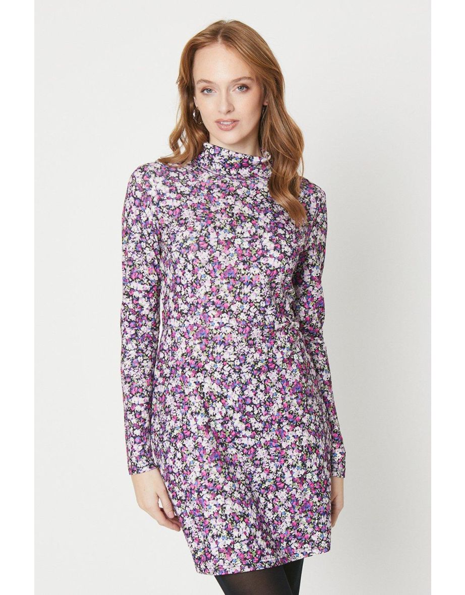 Oasis animal shop high neck dress