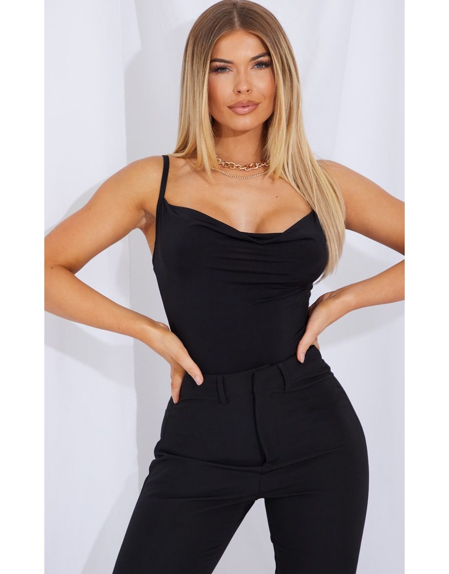 Black cowl sales neck bodysuit