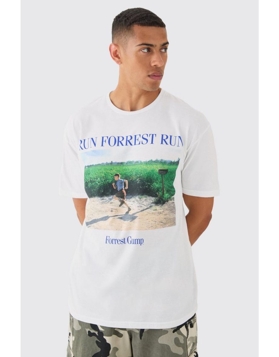 Oversized Forest Gump License T-shirt - white