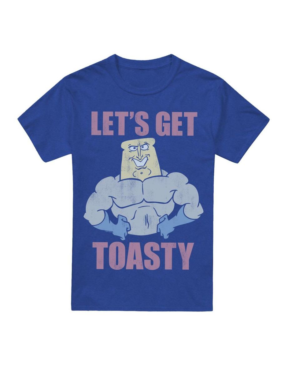 Ren & Stimpy Unisex Adult Let´s Get Toasty T-Shirt - Royal Blue