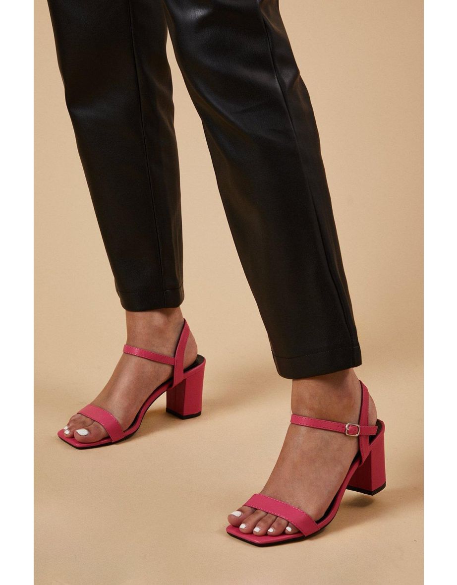 Mimosa High Block Heel Barely There Sandals
