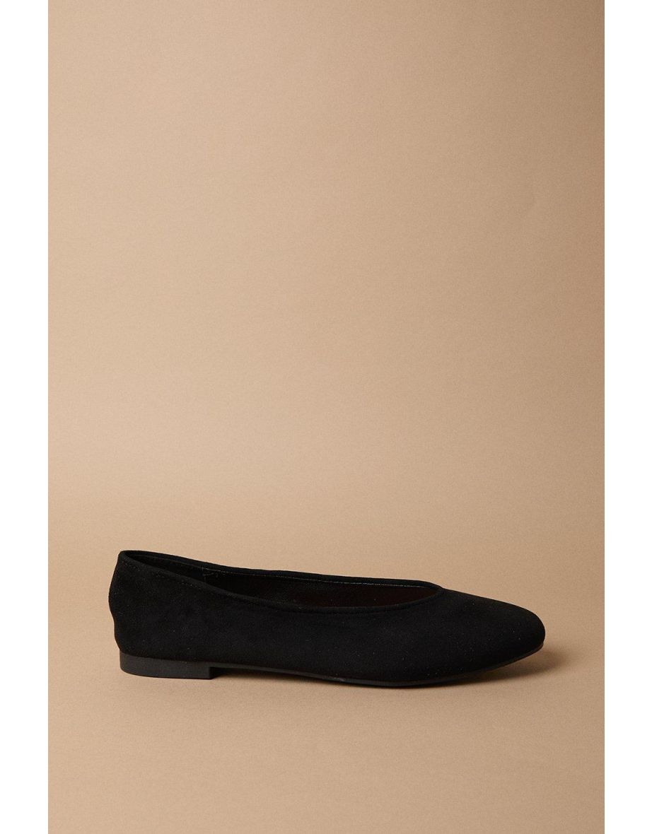 Bonnie Soft Square Toe High Vamp Ballet Pumps