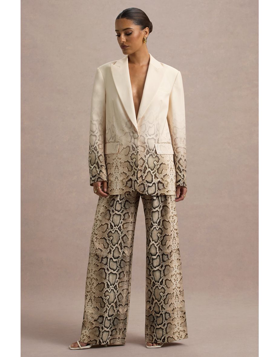 Hurley | Snake Print Ombre Longline Blazer