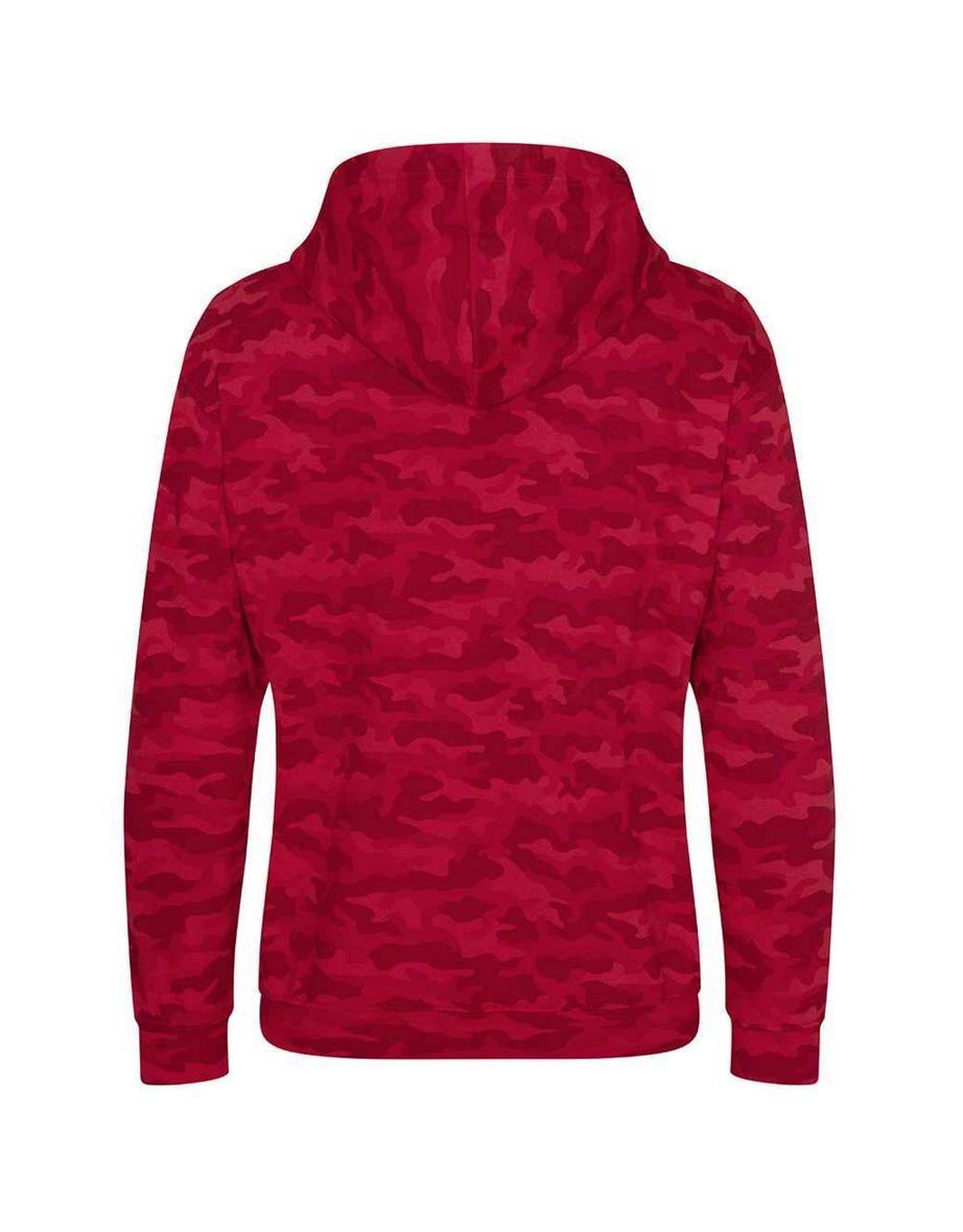 Awdis Mens Camouflage Hoodie - Red Camo - 1