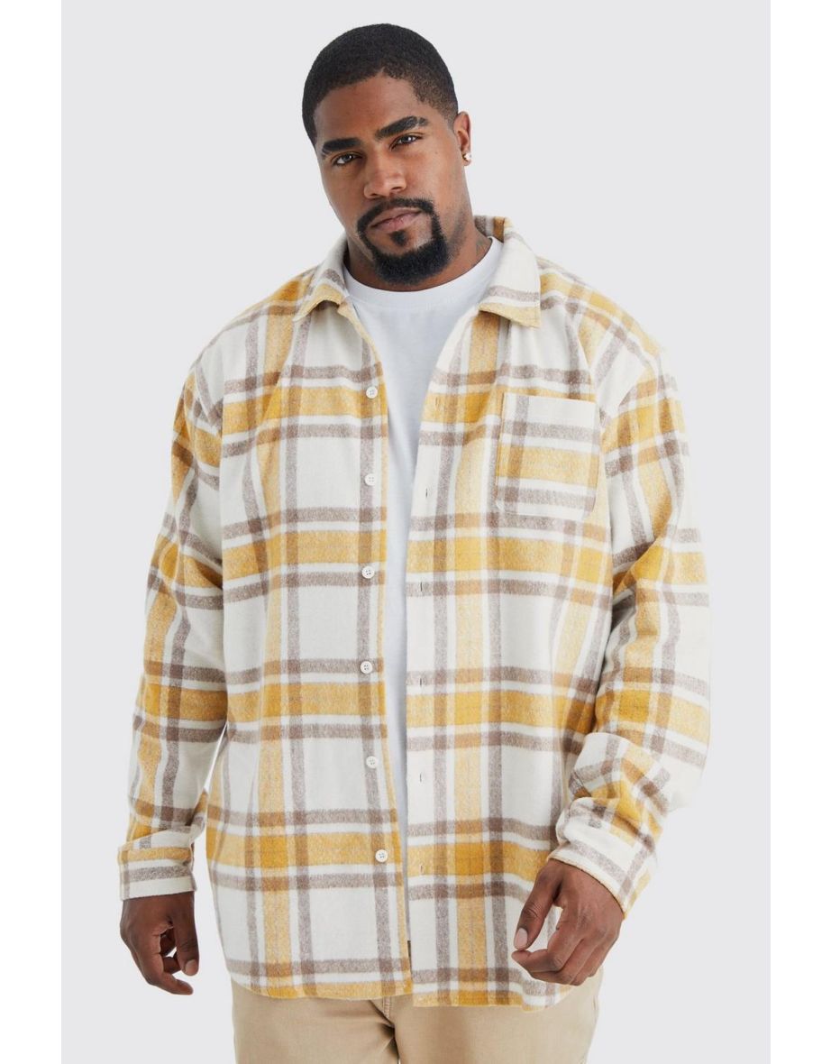 yellow oversized flannel