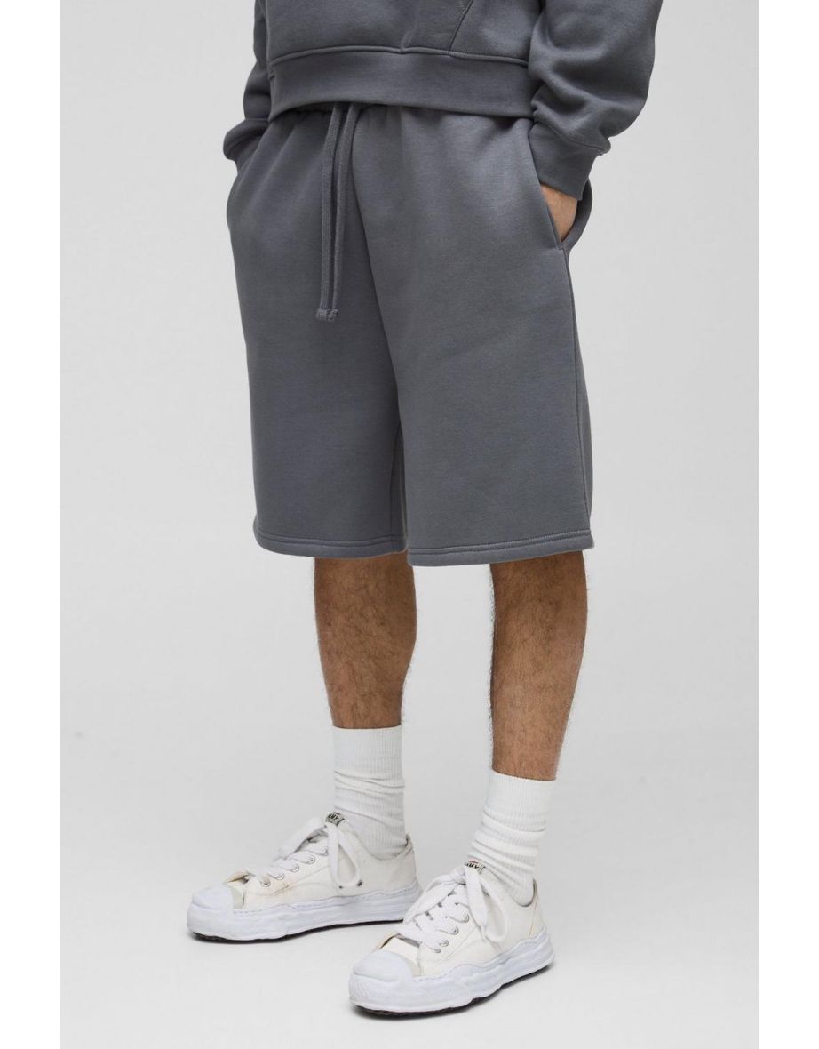 Oversized Fit Drop Crotch Basic Lightweight Shorts