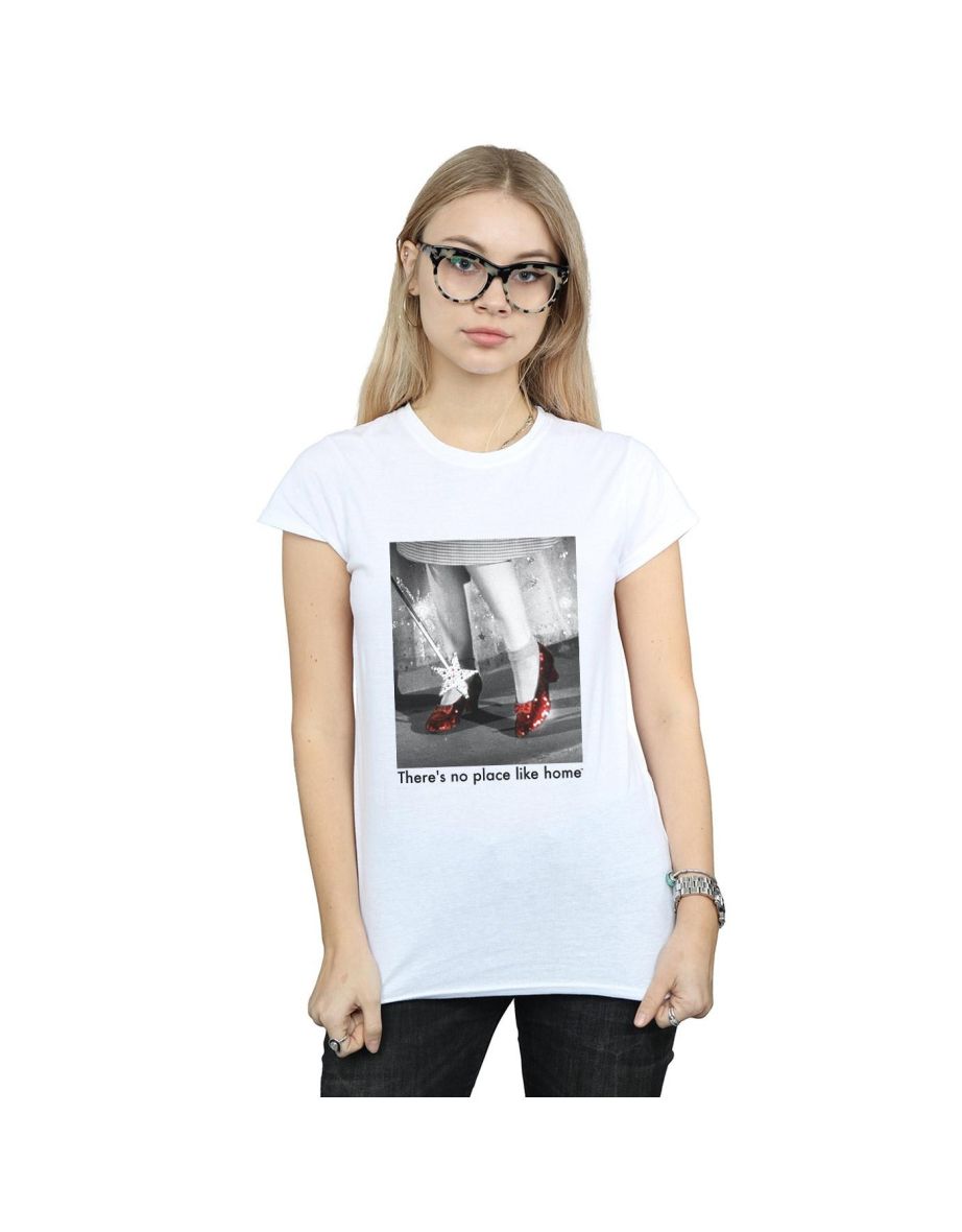 The Wizard Of Oz Womens/Ladies Ruby Slippers Photo Cotton T-Shirt - White