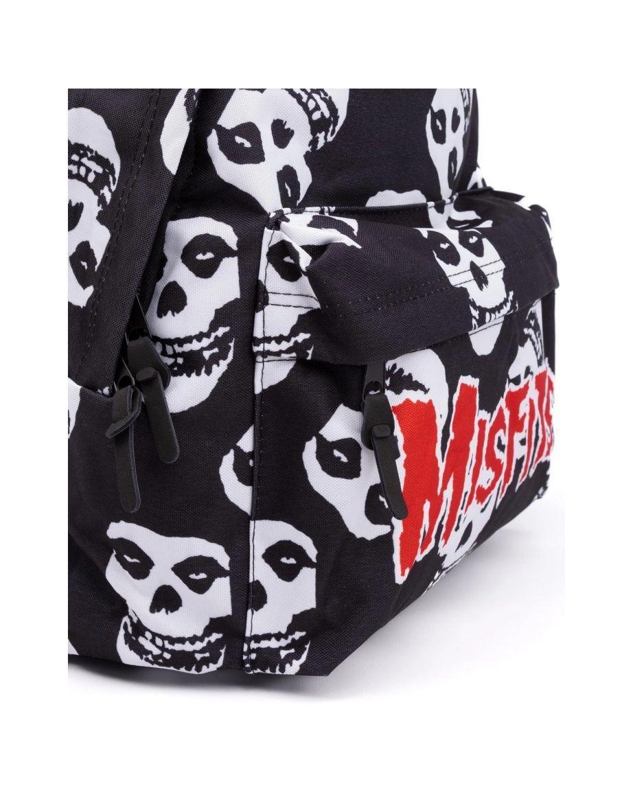Misfits Skull Logo Backpack - Black/White/Red - 3