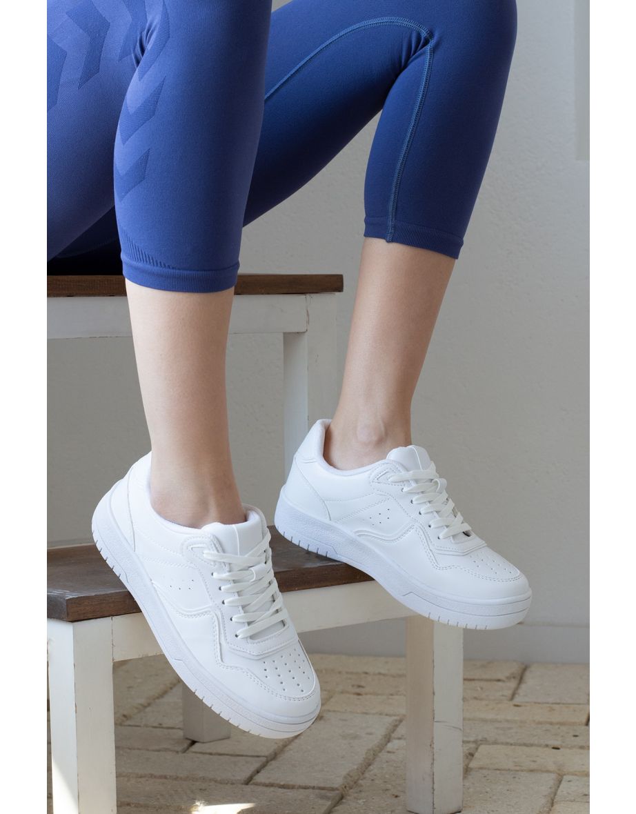 Women's White Sneakers - 1