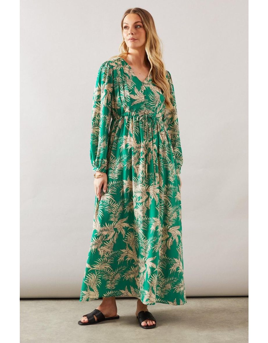 Tropical Button Up Smock Dress