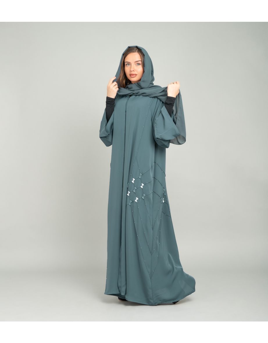 Crafted Classic Emirati Abaya - 4