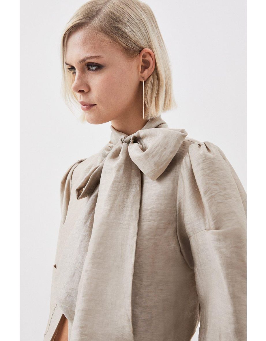 The Founder Organdie Bow Detail Woven - 2