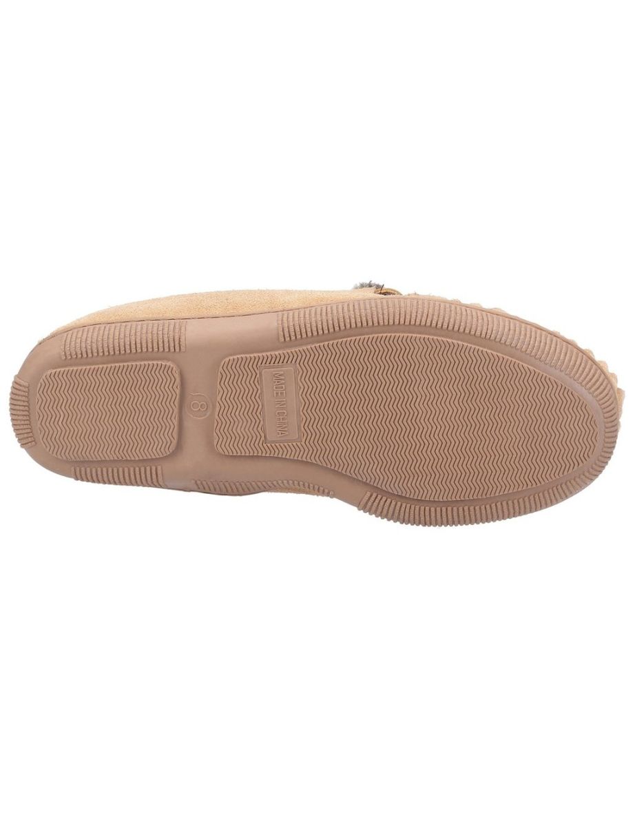 Hush Puppies Womens/Ladies Allie Slip On Leather Slipper - Tan - 3