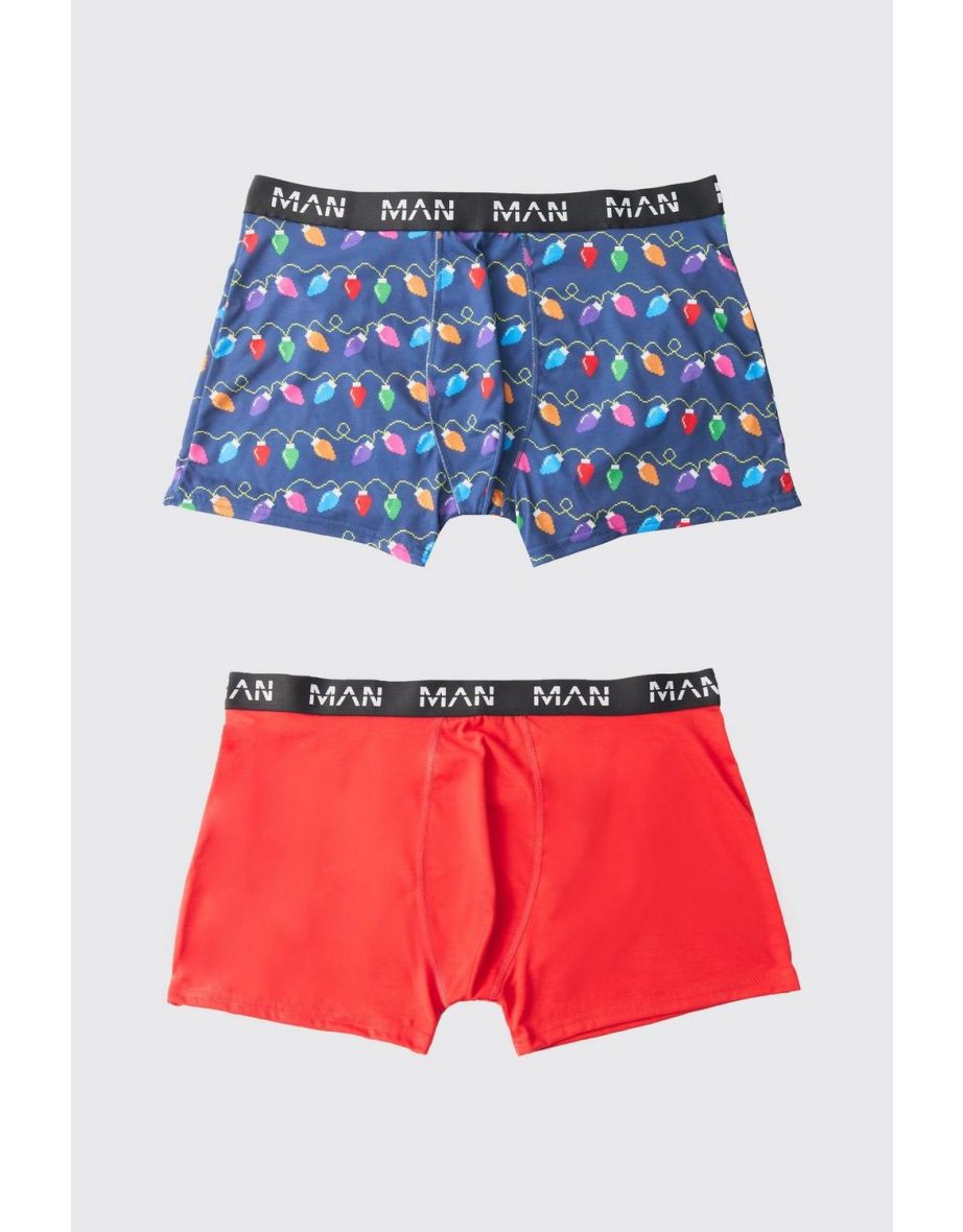 Plus 2 Pack Light Boxers - navy