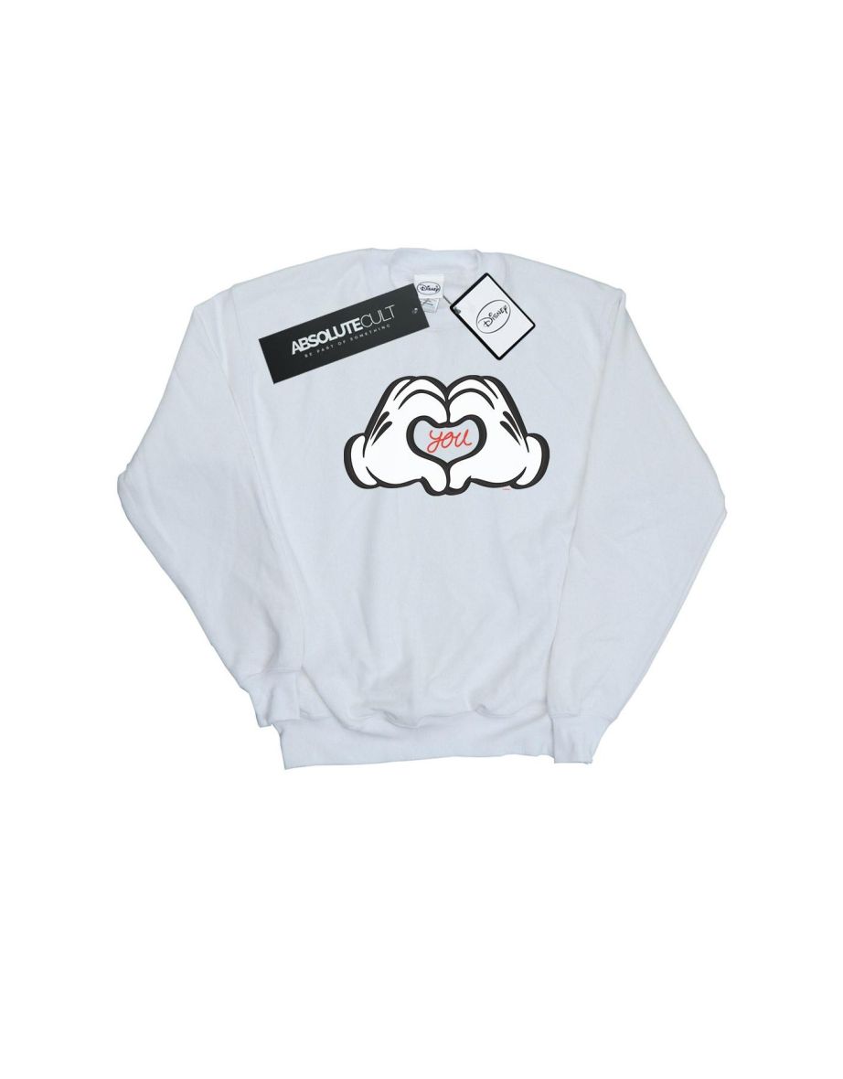 Disney Girls Mickey Mouse Loves You Sweatshirt - White - 1