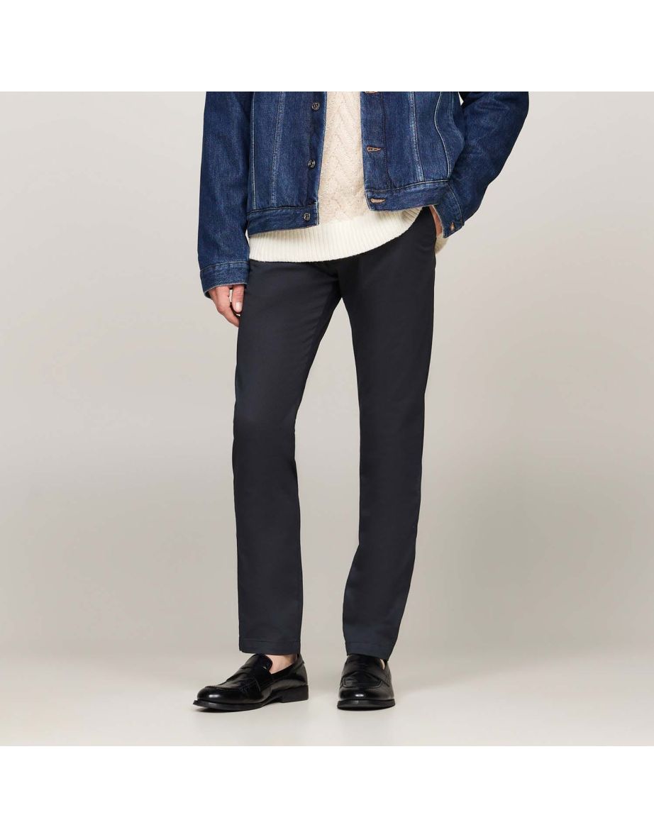 Men's Tommy Hilfiger Bleecker Stretch Cotton Printed Slim-Fit Chinos in Blue