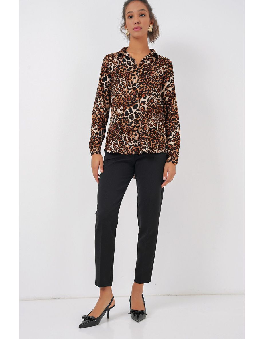 Graphic Patterned Shirt - C. Brown