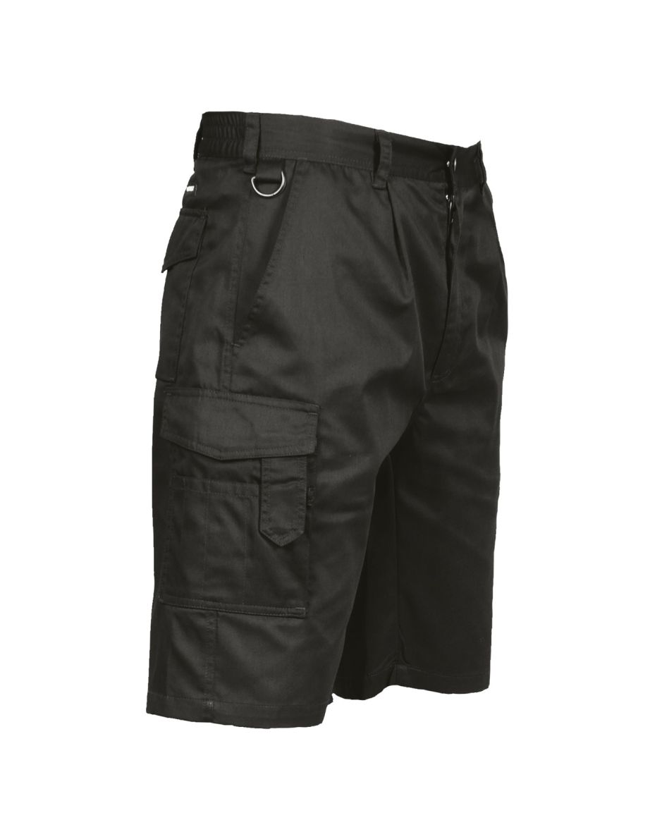 Portwest Mens Cargo Shorts - Black