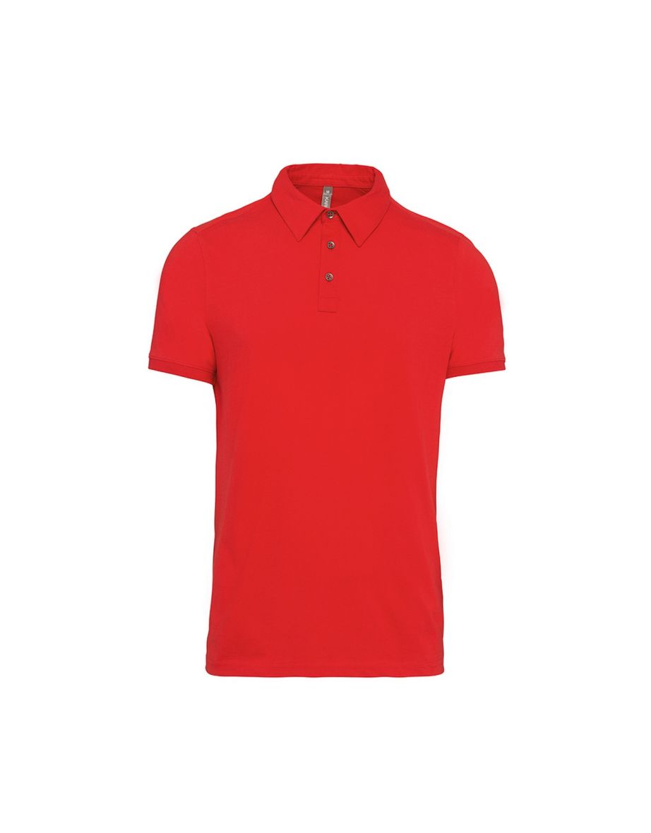 Kariban Mens Jersey Knit Polo Shirt - Red