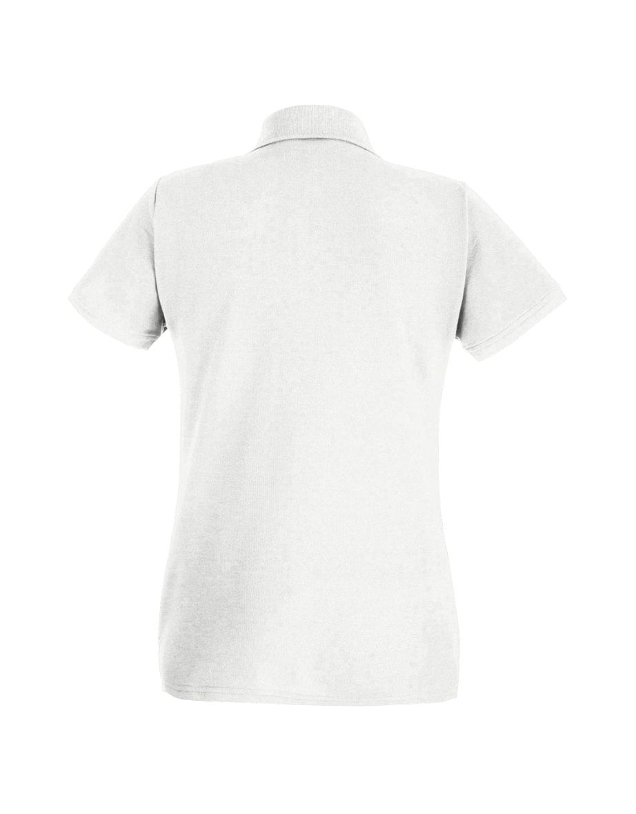 Womens/Ladies Fitted Short Sleeve Casual Polo Shirt - Snow - 1