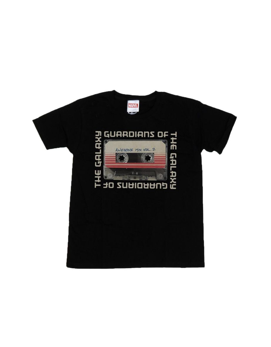 Marvel Boys Guardians Of The Galaxy Awesome Mix Cassette Vol. 2 T-Shirt - Black - 3