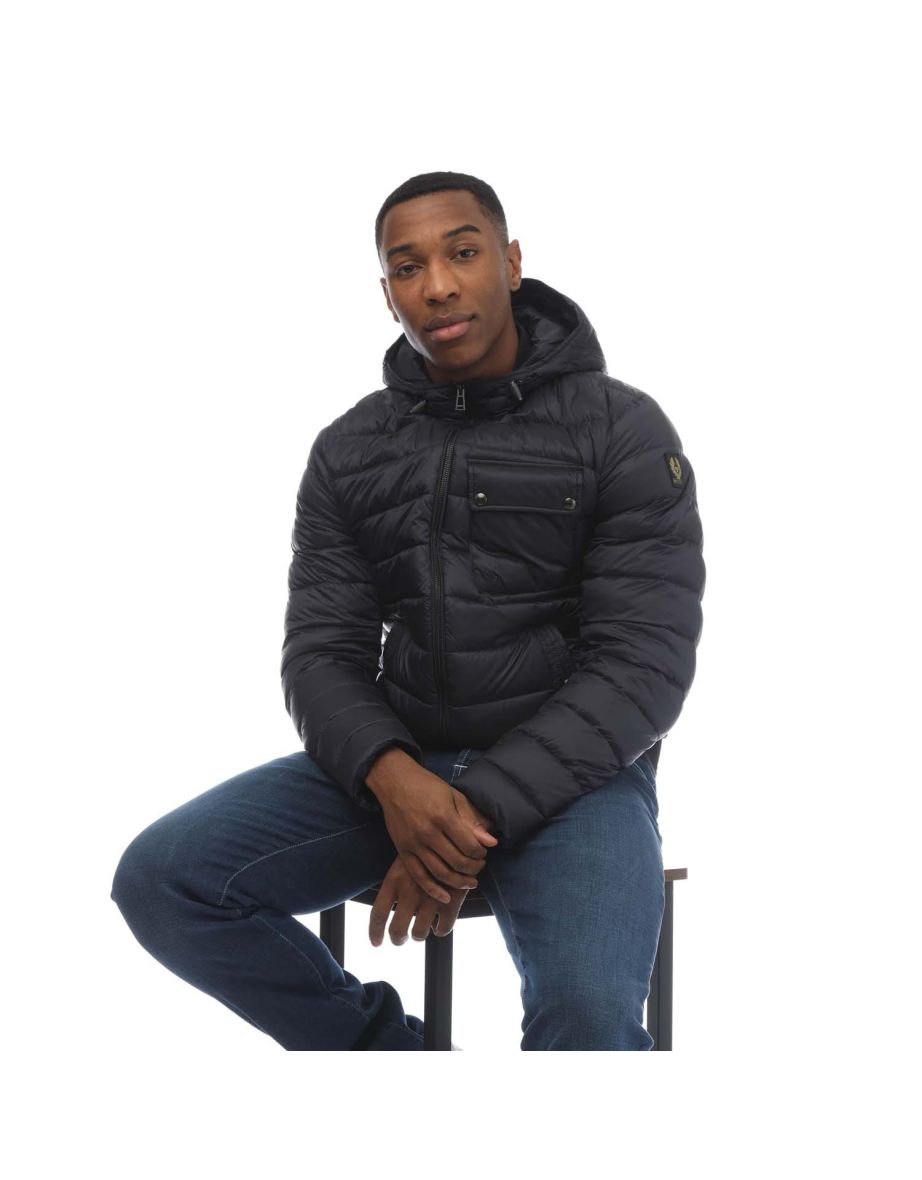 Men's Belstaff Down Filled Nylon Streamline Jacket in Blue