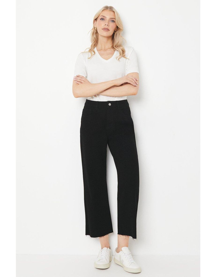 Principles by Debenhams Petite Black Wide Leg Jeans