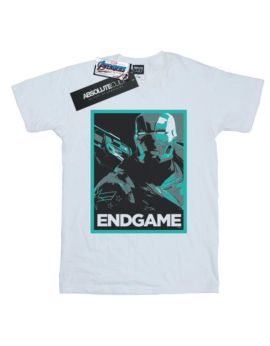 Marvel Boys Avengers Endgame War Machine Poster T-Shirt - White