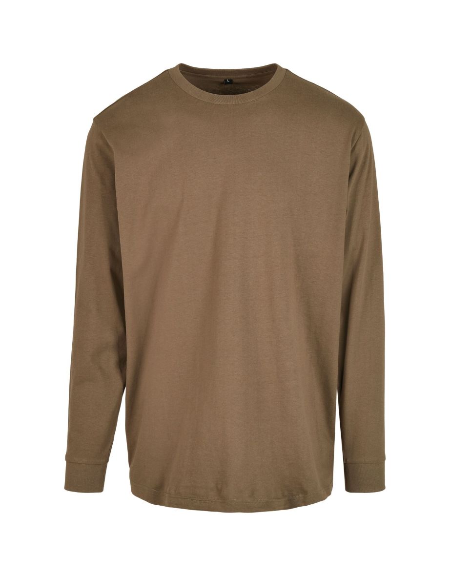 Build Your Brand Mens Long Sleeve Jumper - Olive