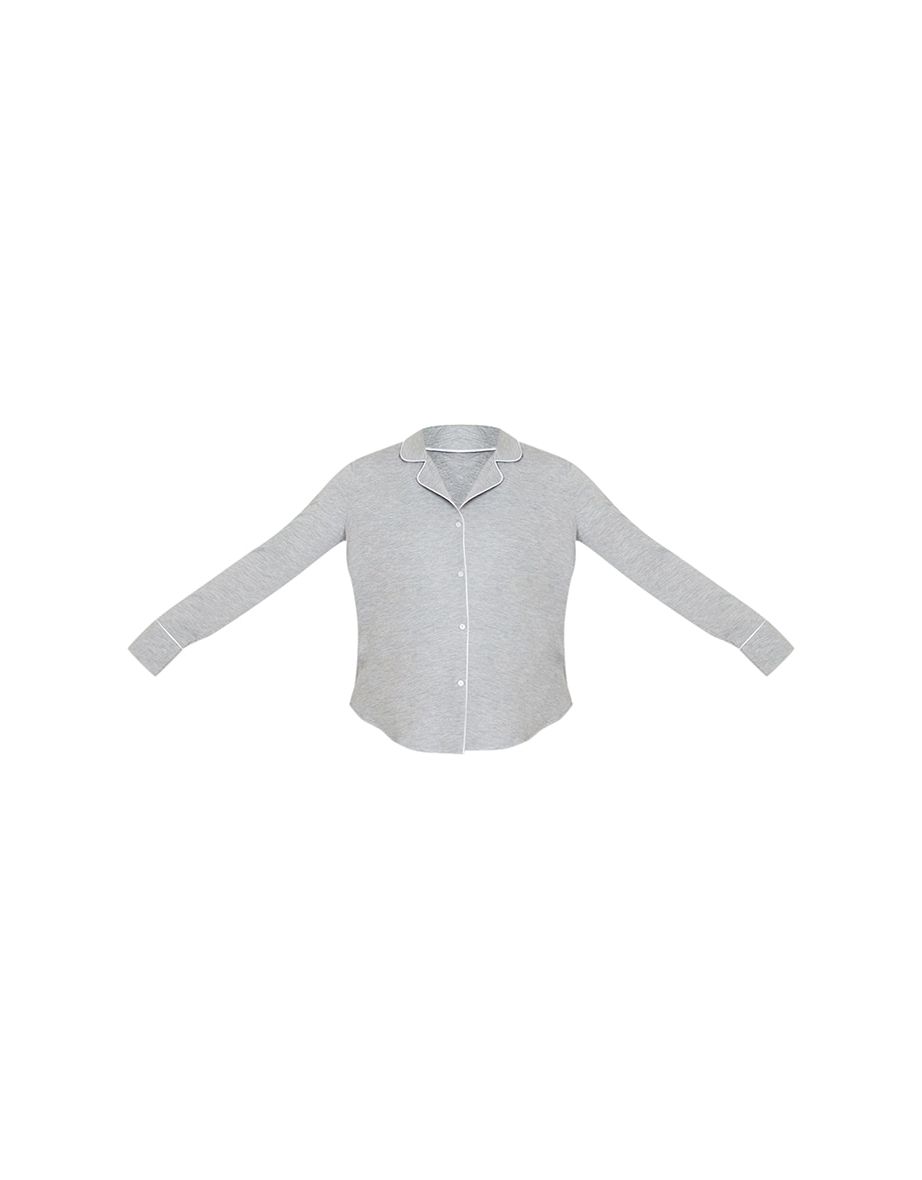 Maternity Grey Mama Long Sleeve PJ Top - 4