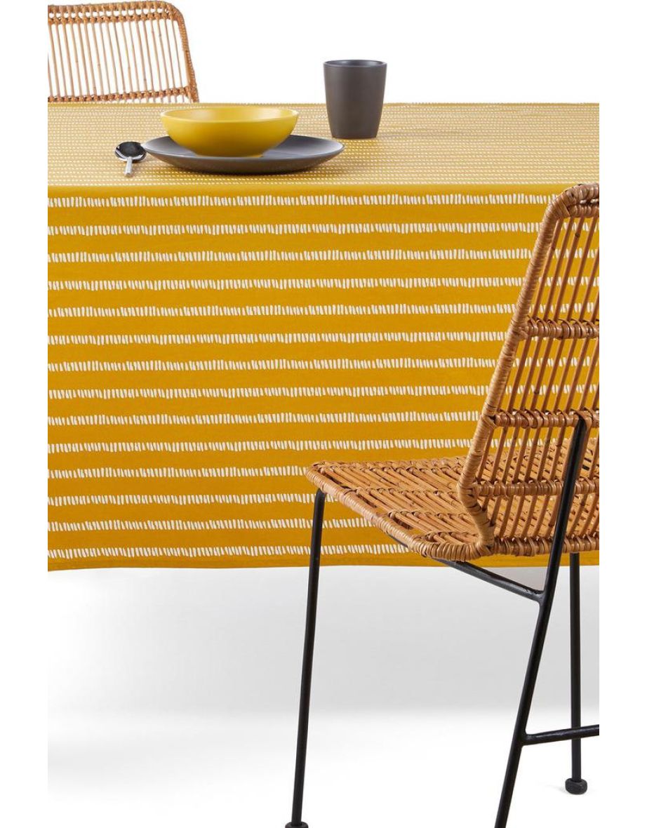 Irun Striped Oilcloth Cotton Tablecloth